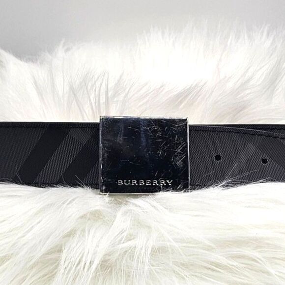 Burberry Other - Burberry Check Leather Belt Black Men's Size 84/85 EU 34 US